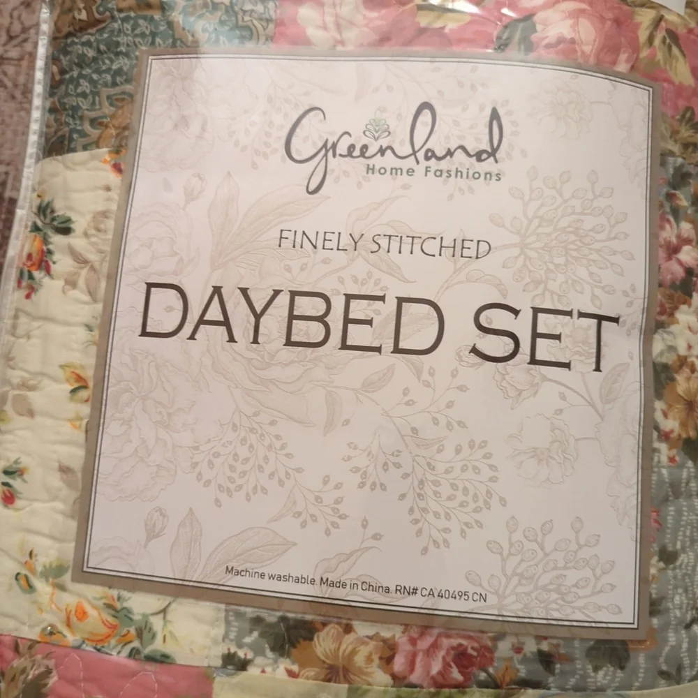 Greenland Home Fashions 100% Cotton Authentic Patchwork Quilted Daybed Set 5pcs